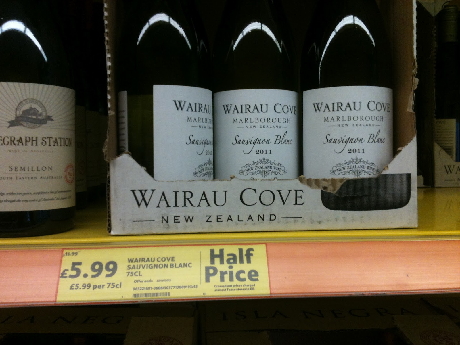 What the Butler saw Wines from the Supermarket, this week Tesco.